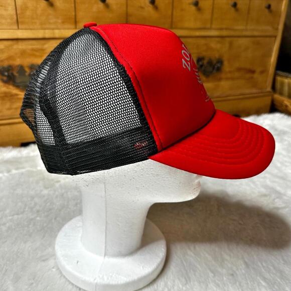 Vintage Sportco Zollner Red Mesh Trucker Hat Snapback Unisex OS - Picture 5 of 8